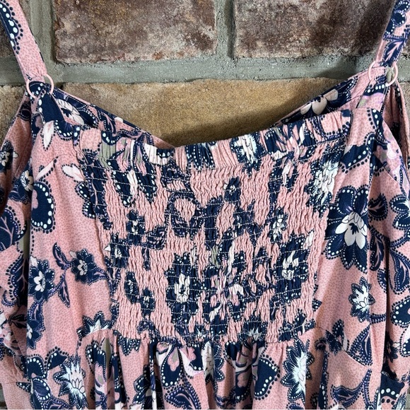 TORRID Pink/Blue/White Floral Print Sweetheart Dress - Picture 7 of 11